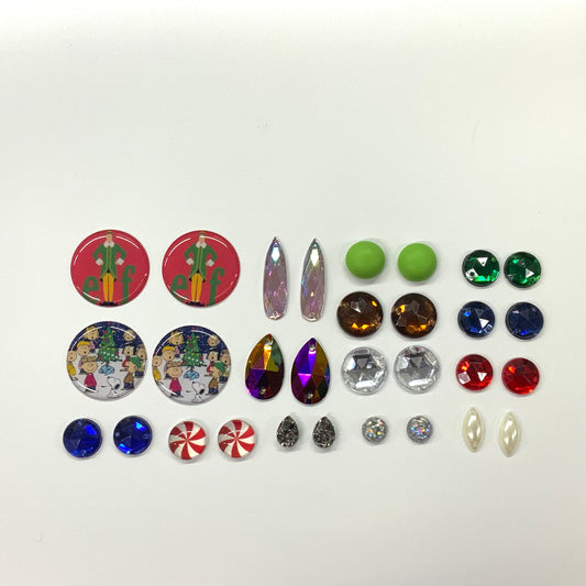 "Christmas Buddy" -  Resin Cabs Gem Set 15 Gems Sets, Promotions Resin Gems