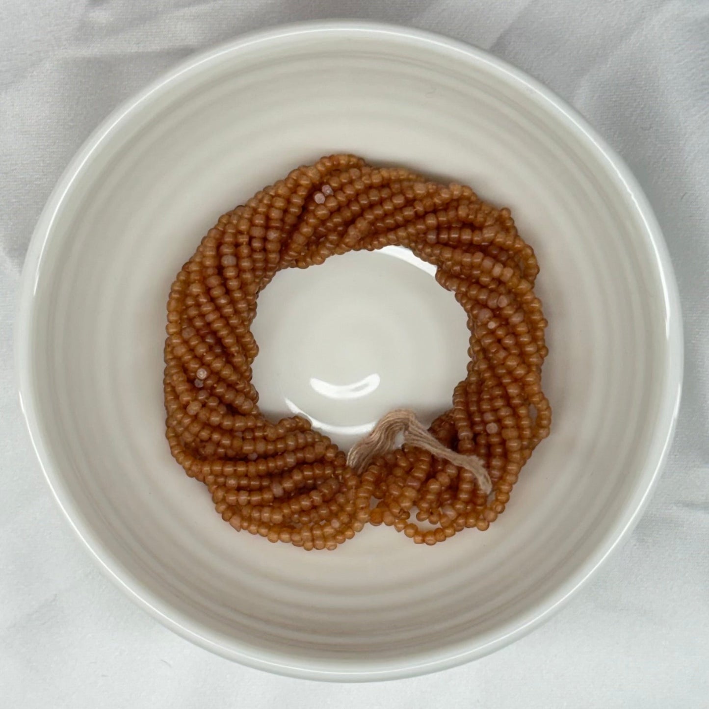 11/0 Charlotte Cut Seed Bead - Opal Light Smoked Topaz Brown *10g Hank* India Sheen Charlotte Cut Seedbeads