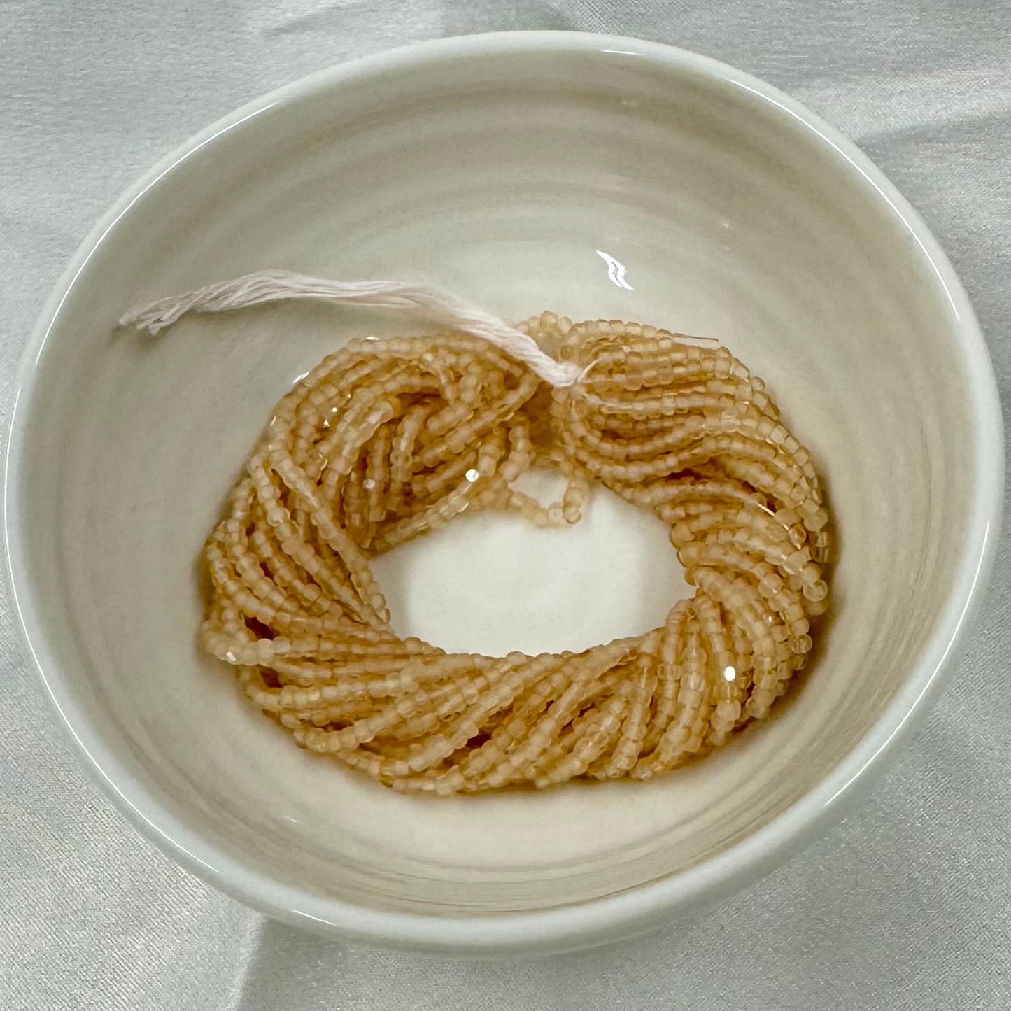 11/0 Charlotte Cut *Premium Seed Bead- Patina Matte Crystal Golden Honey- Oatmeal Tan  *10g Hank* India Sheen Charlotte Cut Seedbeads