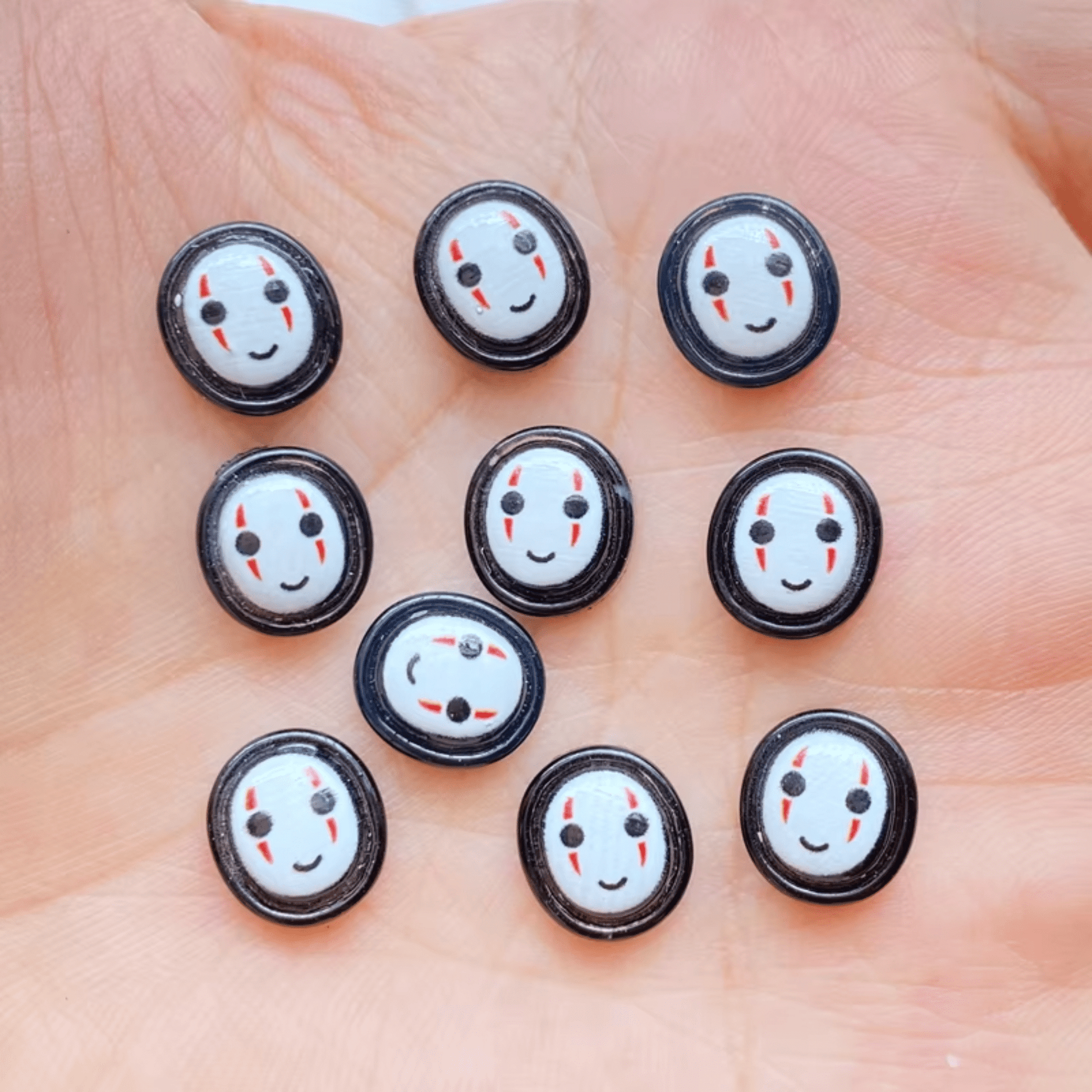 9mm*10mm Mini Halloween Faces Charms, Glue on, Resin Gems (Sold in Pair) Earring Findings