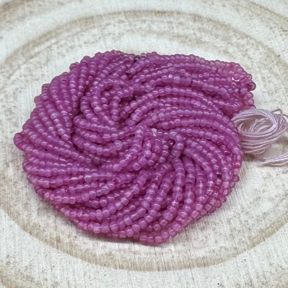 13/0 Charlotte Cut Seed Bead- Opal Rouge Pink *10g Hank* India Sheen Charlotte Cut Seedbeads