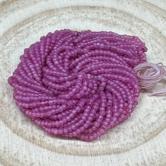 13/0 Charlotte Cut Seed Bead- Opal Rouge Pink *10g Hank* India Sheen Charlotte Cut Seedbeads