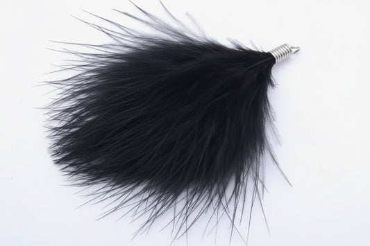 80mm Soft Fluffy Turkey Feather Tassel with one hole silver top, Earring Findings (Sold 5 pair) Sundaylace Creations & Bling