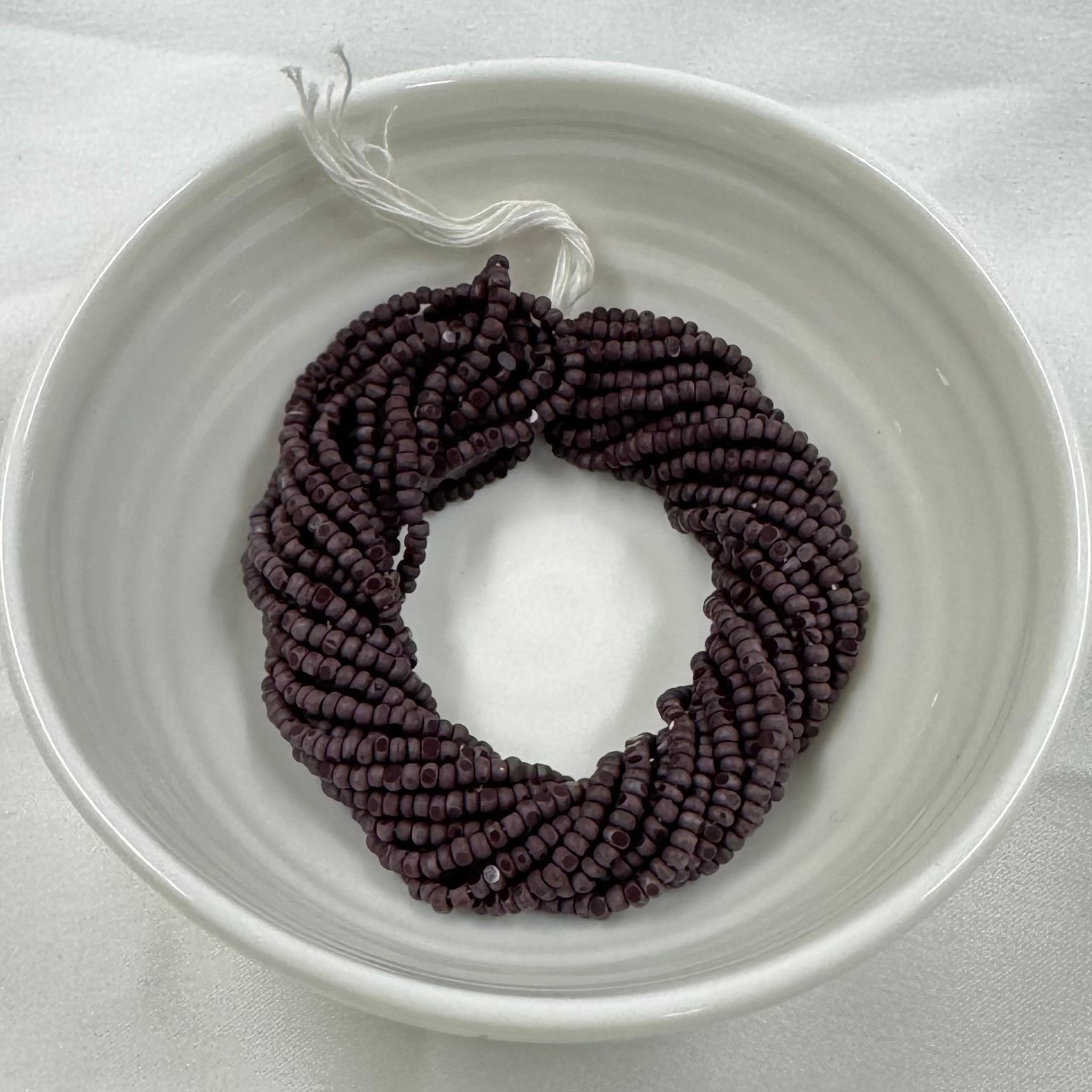 11/0 Charlotte Cut Seed Bead- Matte Smoked Topaz- Root beer Brown  *10g Hank* India Sheen Charlotte Cut Seedbeads