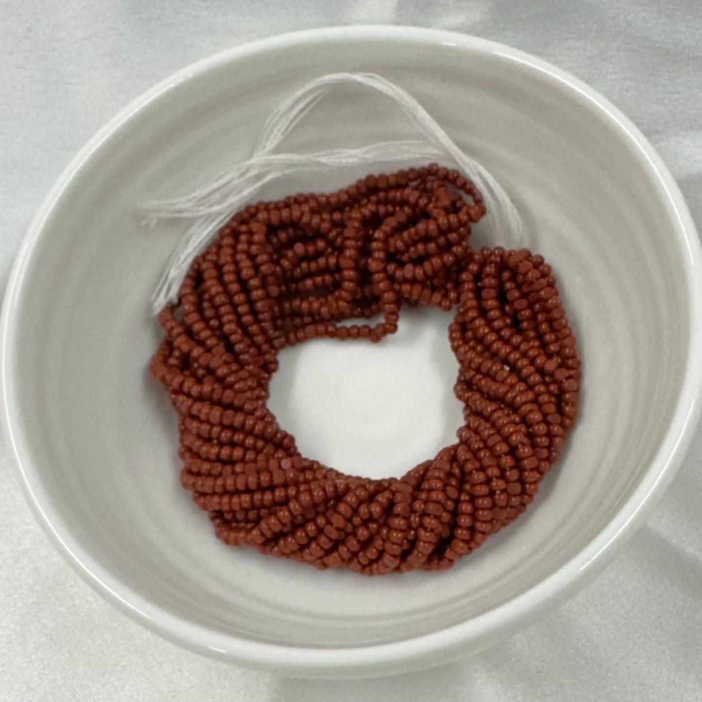 11/0 Charlotte Cut Seed Bead- Opaque Medium Brown *10g Hank* India Sheen Charlotte Cut Seedbeads