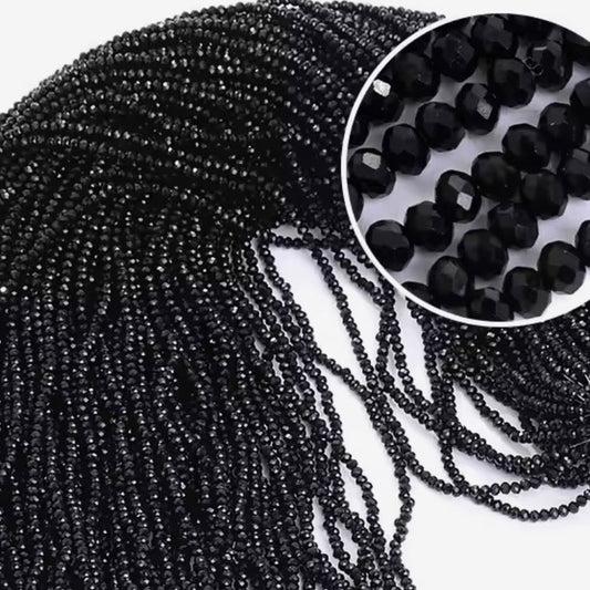 2*3mm Jet Black Sundaylace Creations & Bling
