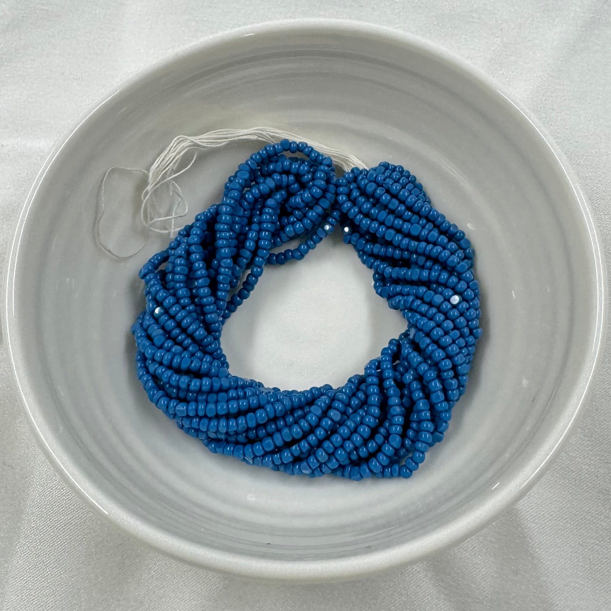 11/0 Charlotte Cut Seed Bead- Opaque Dark Turquoise Blue *10g Hank* India Sheen Charlotte Cut Seedbeads