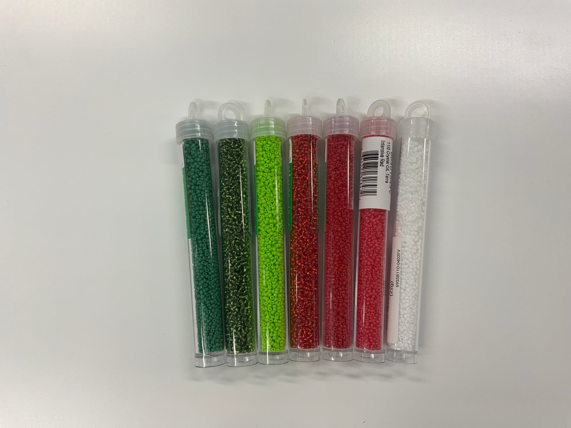 “Christmas Joy” 11/0 Miyuki Seed Beads, Set of 7 x 22g vials Sundaylace Creations & Bling