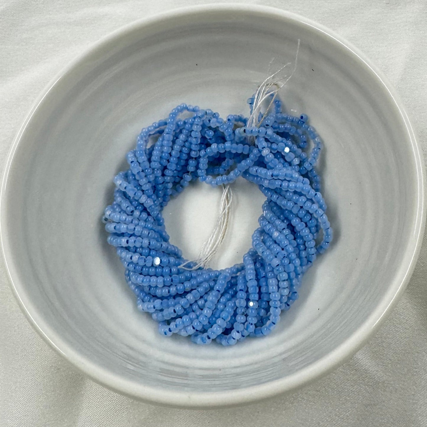11/0 Charlotte Cut Seed Bead- Opal Neon Baby Blue  10g (Loose) India Sheen Charlotte Cut Seedbeads