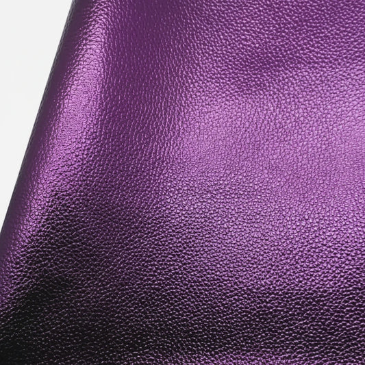 22*30cm Metallic Grape Purple with Leather Texture Finish, Leatherette Sheet Leatherette