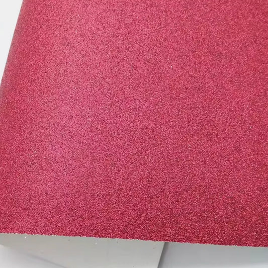 22*30cm Ruby Red Glitter Leatherette Sheet, Long Leatherette Sheets Leatherette