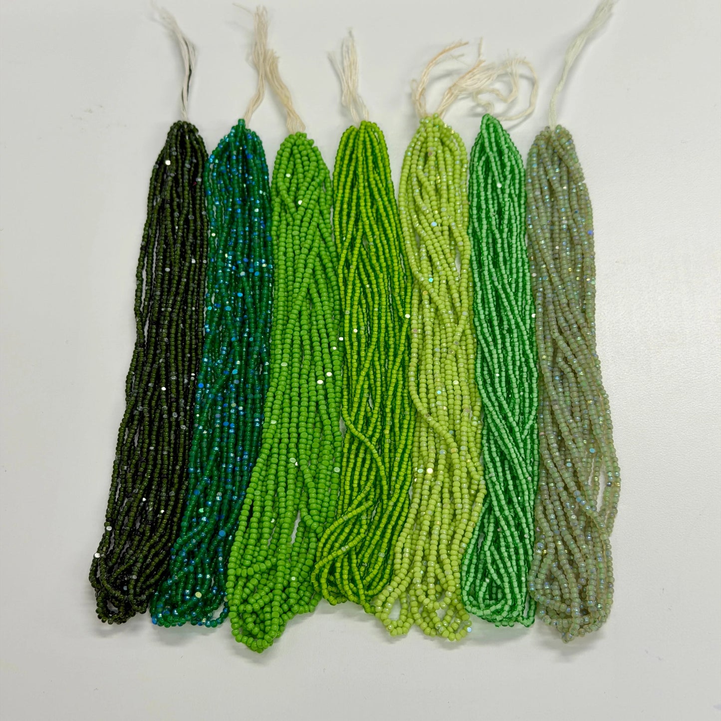 "Four Leaf Clover" 🍀 7 x 10g Charlotte Beads Bundle, Promotions India Sheen Charlotte Cut Seedbeads