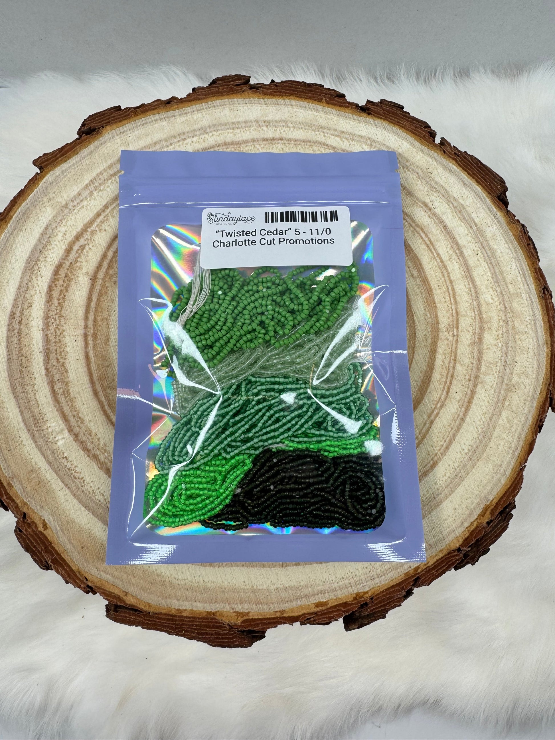 “Twisted Cedar” 5 - 11/0 Charlotte Cut Promotions Sundaylace Creations & Bling