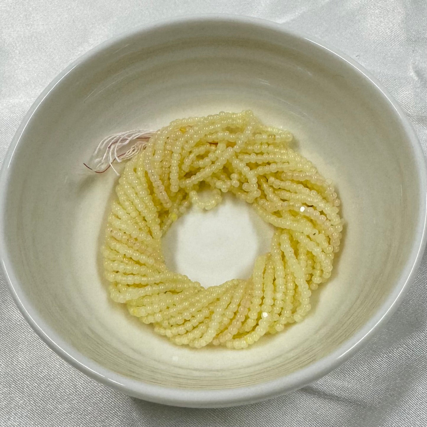 11/0 Charlotte Cut Seed Bead- Opal Jonquil Yellow *10g Hank* India Sheen Charlotte Cut Seedbeads