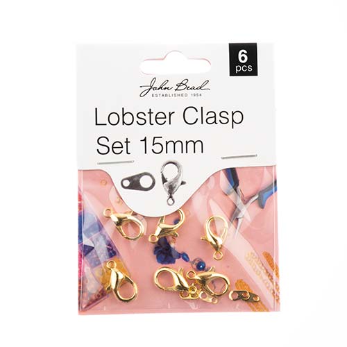 Must Have Findings - Lobster Clasp Set 15mm Gold 6pcs,  New Beader Basics Sundaylace Creations & Bling