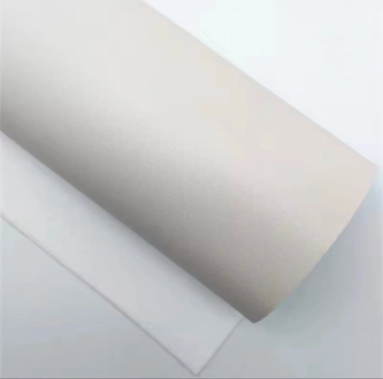 20*30cm Pearl White Smooth Texture Finish, Leatherette Sheet Leatherette