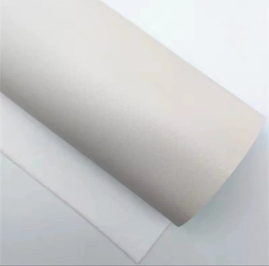 20*30cm Pearl White Smooth Texture Finish, Leatherette Sheet Leatherette