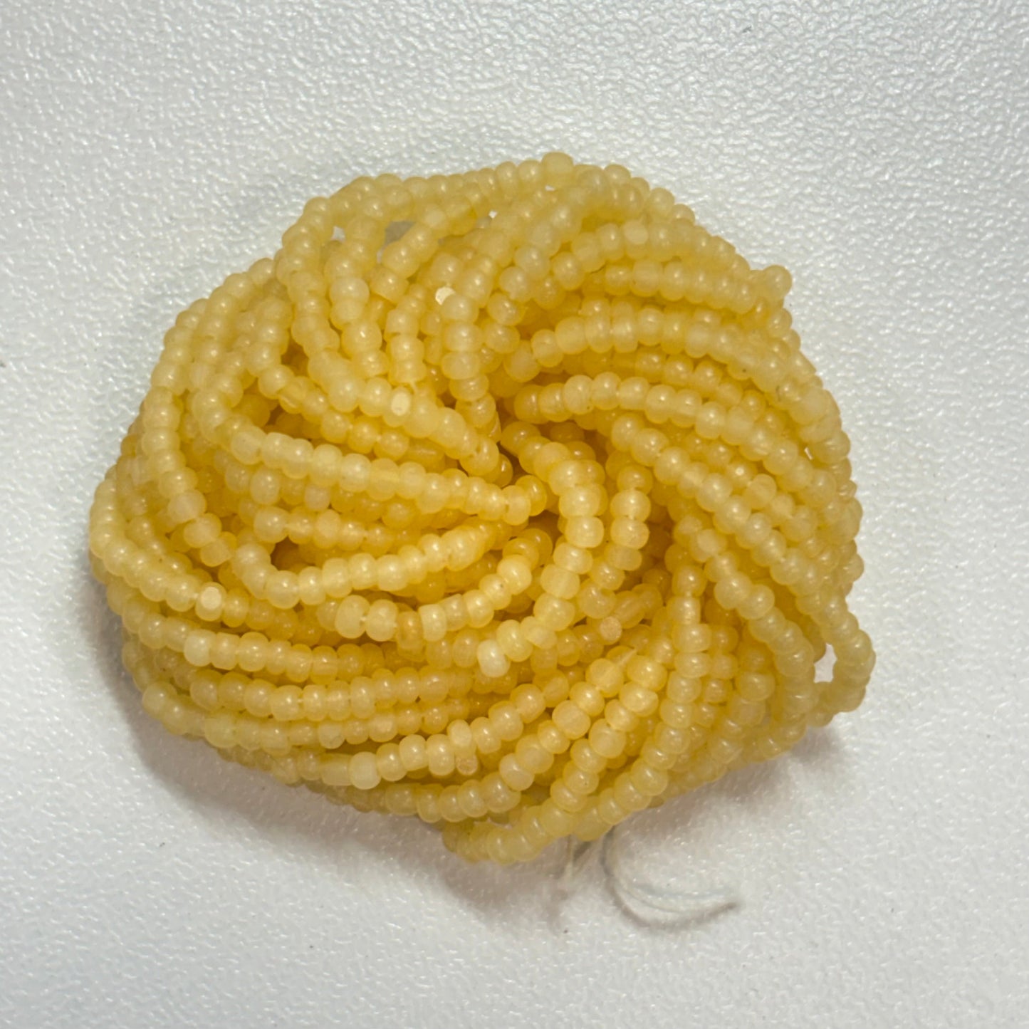 11/0 Charlotte Cut Seed Bead- Opal Wheat Yellow *10g Hank* India Sheen Charlotte Cut Seedbeads