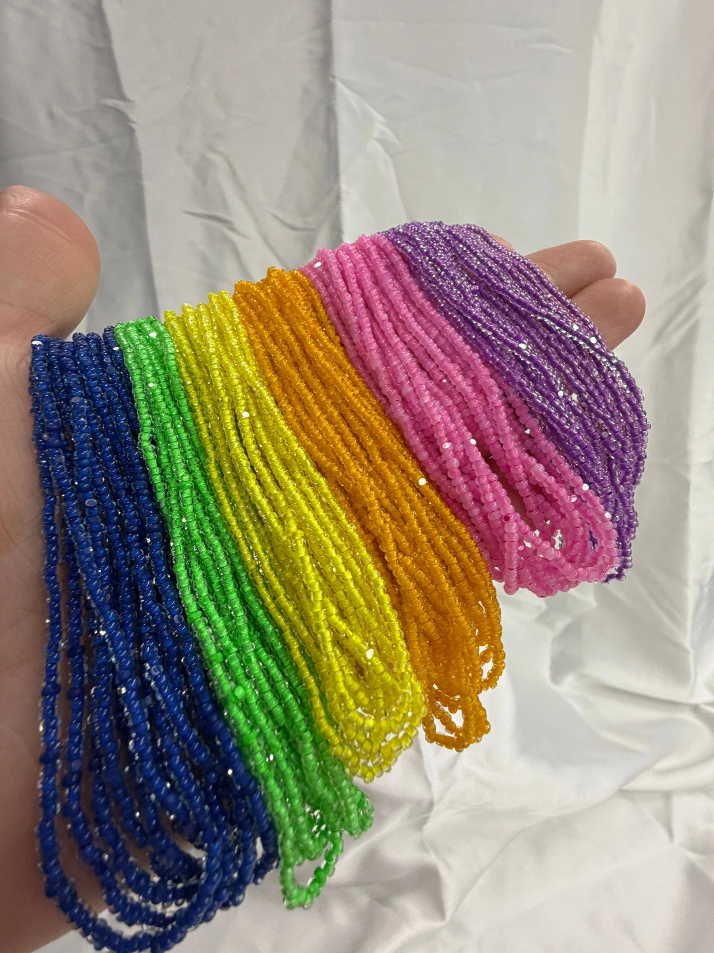 Sparkle Neon Rainbow Opaque, 6 x 11/0 Charlotte Cut Seed Beads Set, Promotions India Sheen Charlotte Cut Seedbeads