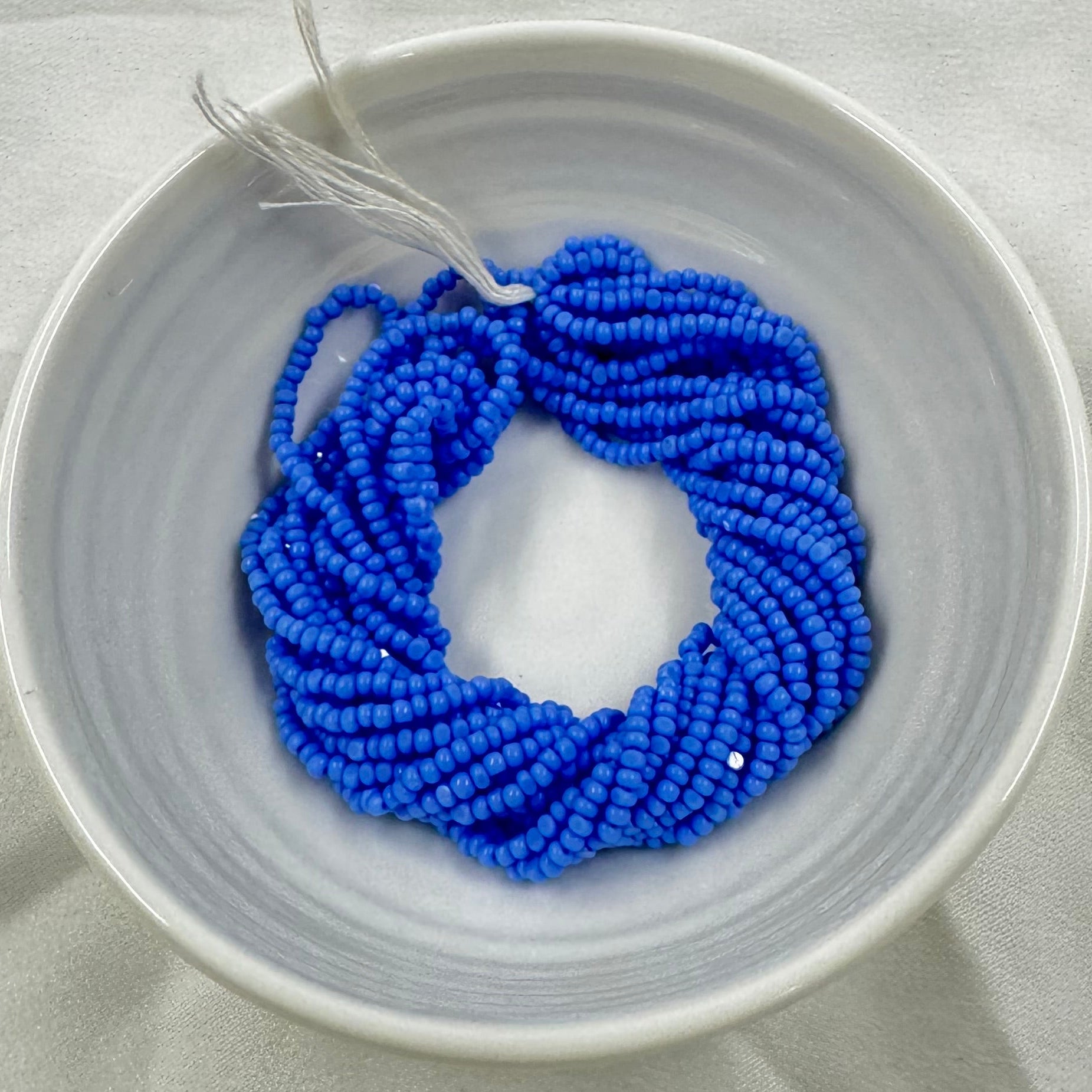 11/0 Charlotte Cut Seed Bead- Opaque Light Sapphire Blue *10g Hank* India Sheen Charlotte Cut Seedbeads