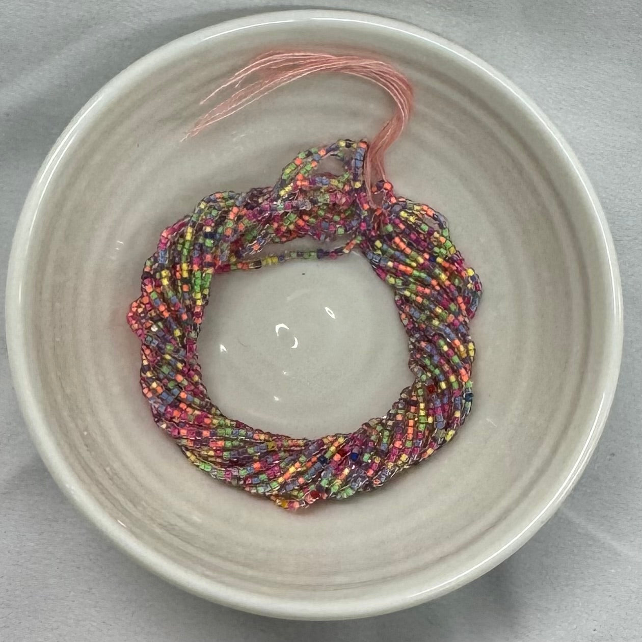 13/0 Charlotte Cut Seed Bead- Colour Lined Neon MIX  *10g Hank* India Sheen Charlotte Cut Seedbeads