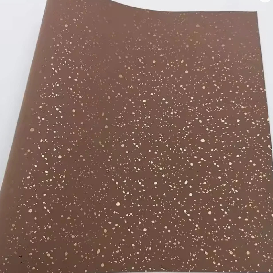 21*29cm Brown Suede Speckle Sheets, Long Leatherette Sheets Leatherette