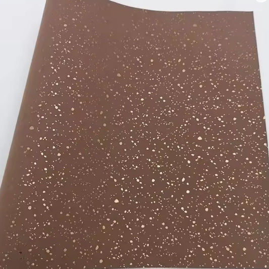21*29cm Brown Suede Speckle Sheets, Long Leatherette Sheets Leatherette