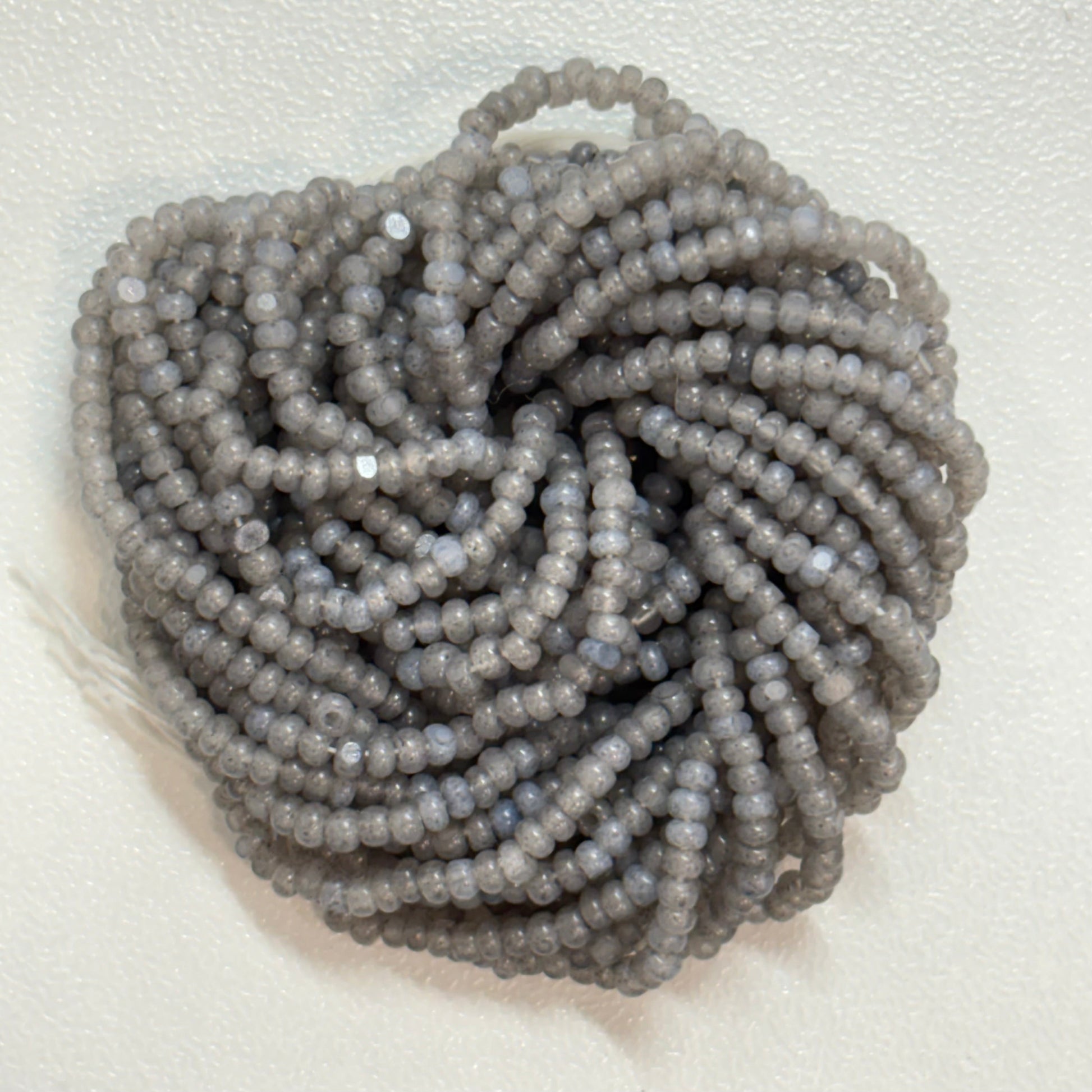 11/0 Charlotte Cut Seed Bead- Opal Grey *10g Hank* India Sheen Charlotte Cut Seedbeads