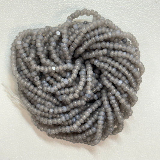 11/0 Charlotte Cut Seed Bead- Opal Grey *10g Hank* India Sheen Charlotte Cut Seedbeads