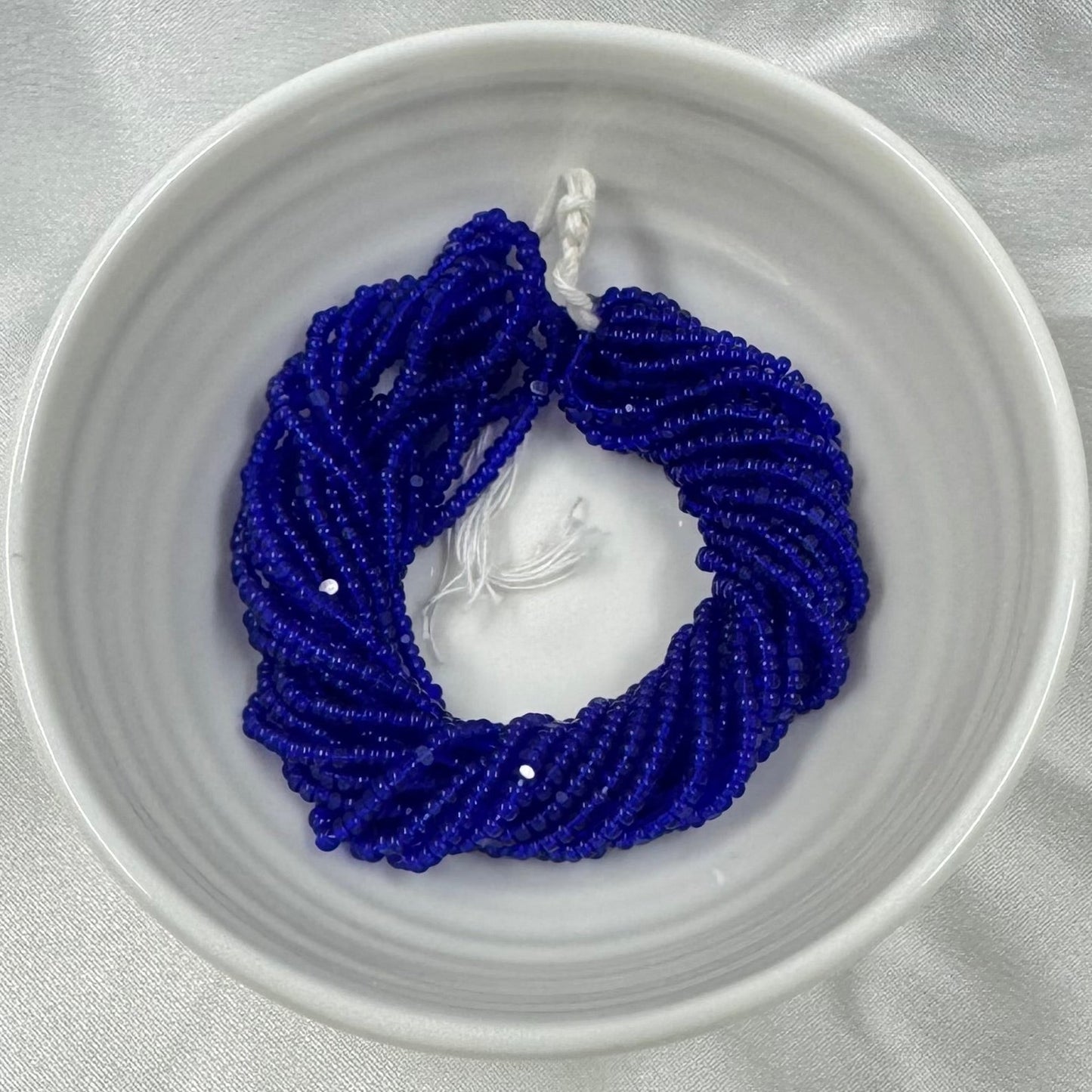11/0 Charlotte Cut  Seed Bead- Royal Blue Transparent  *10g Hank* India Sheen Charlotte Cut Seedbeads