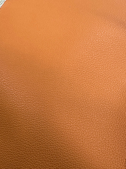 20*30cm Caramel Tan Orange Leather Texture, Smooth Leatherette Sheet Leatherette