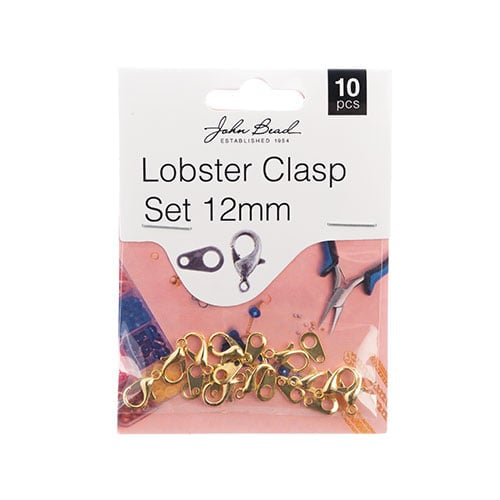 Must Have Findings - Lobster Clasp Set 12mm Gold 6pcs,  New Beader Basics Sundaylace Creations & Bling