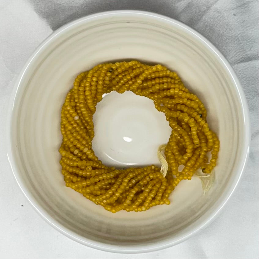 11/0 Charlotte Cut Seed Bead- Opal Amber Light Orange *10g Hank* India Sheen Charlotte Cut Seedbeads