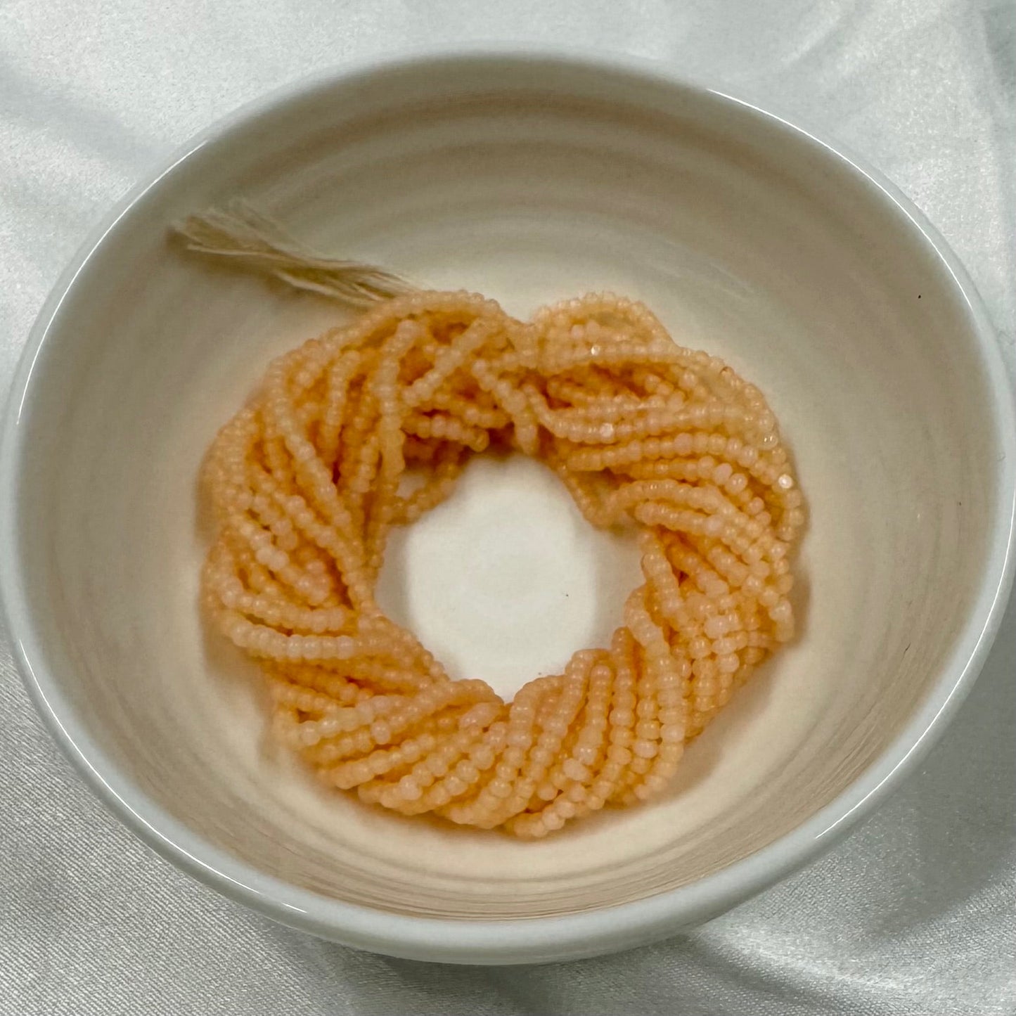 11/0 Charlotte Cut Seed Bead- Opal Light Peach *10g Hank* India Sheen Charlotte Cut Seedbeads