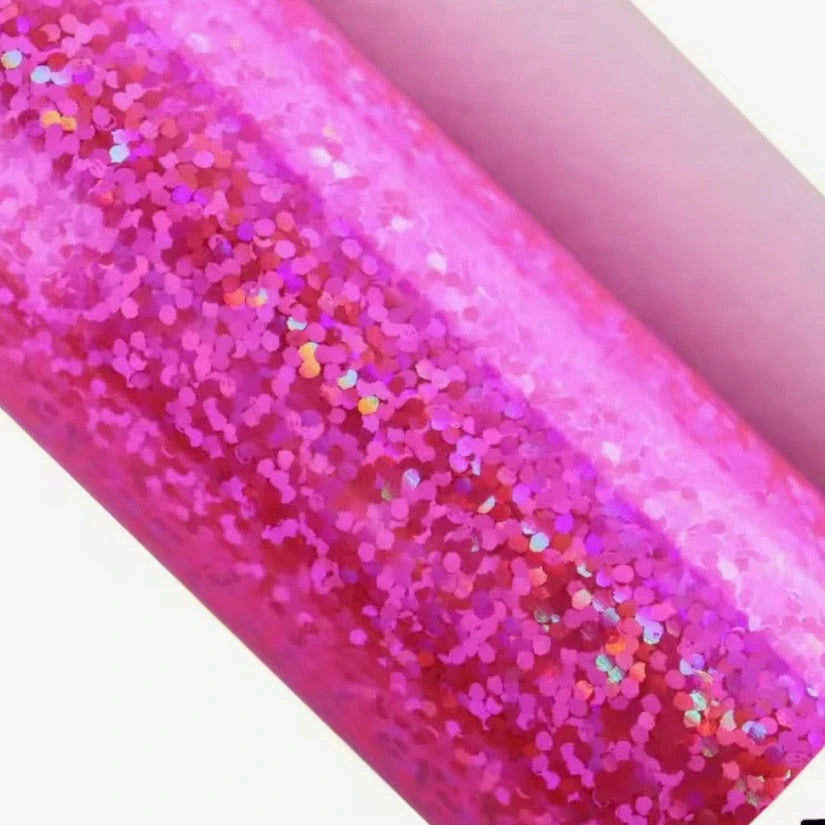 20*30cm Bubblegum Iridescent Holographic Sheets, Long Leatherette Sheets Leatherette