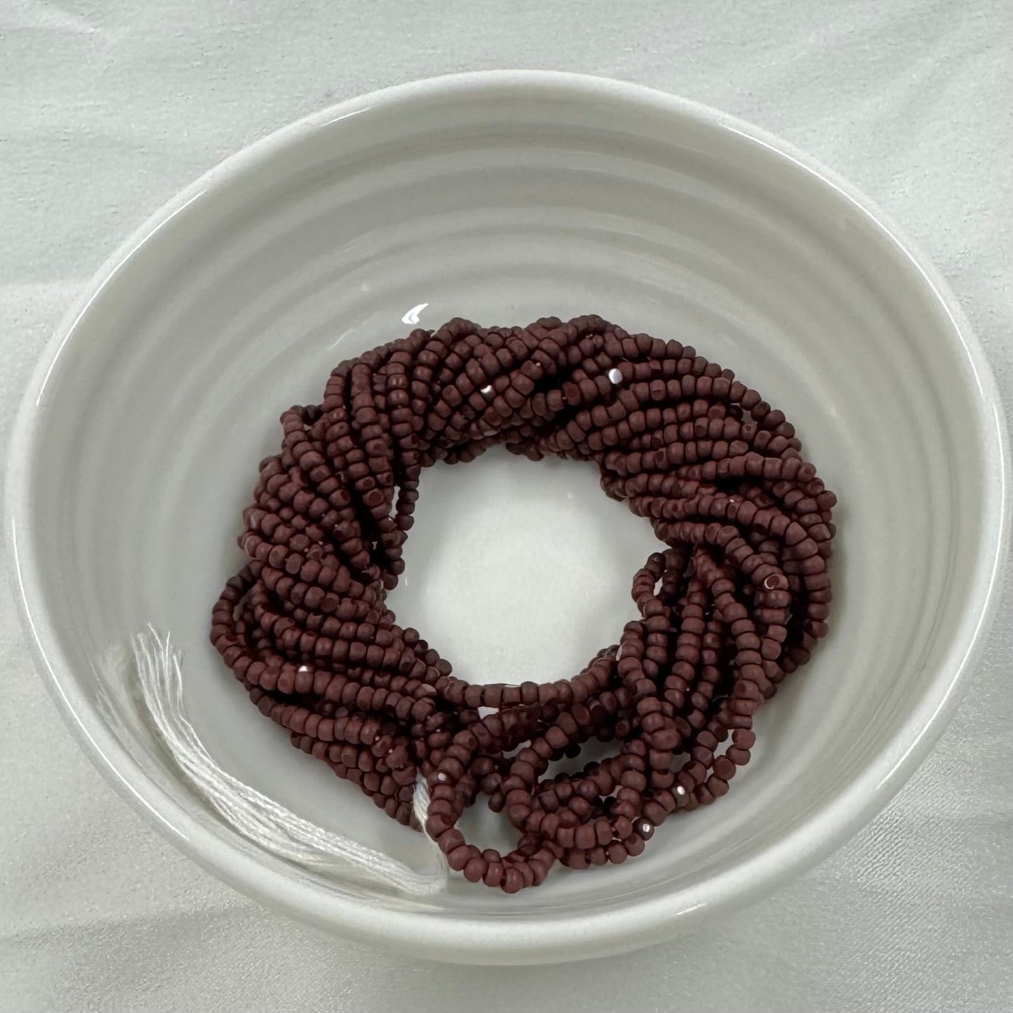 11/0 Charlotte Cut Seed Bead - Matte Opaque Chocolate Brown 10g India Sheen Charlotte Cut Seedbeads
