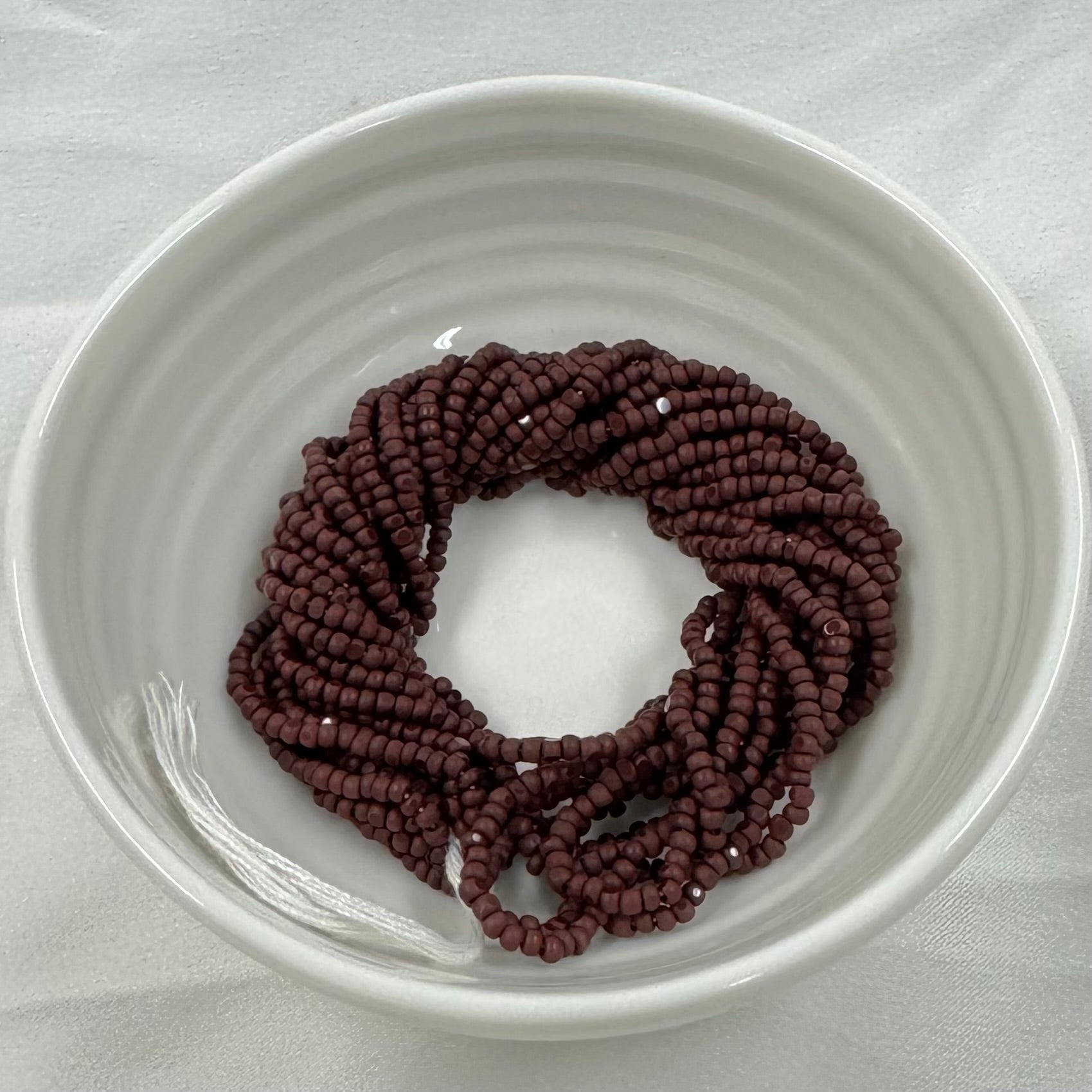 11/0 Charlotte Cut Seed Bead - Matte Opaque Chocolate Brown 10g India Sheen Charlotte Cut Seedbeads