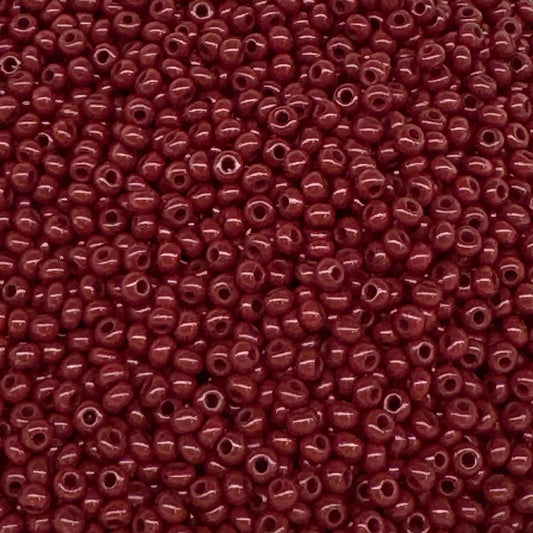 11/0 Preciosa Seed Bead, Opaque Red Brown (22g) 10/0 Preciosa Seed Beads