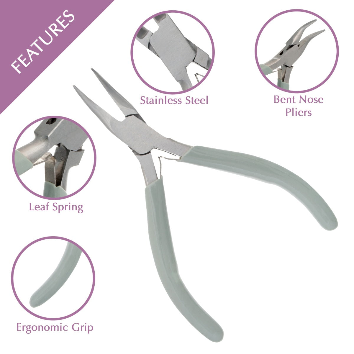Classic Slim 4.75in Bent Nose Pliers, New Beaders Basics Sundaylace Creations & Bling