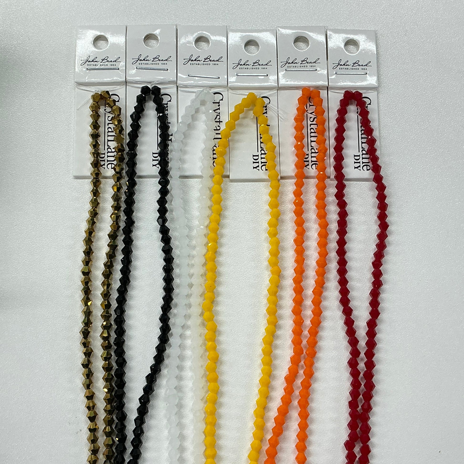 "Bicone Sunset", 4mm Crystal Lane Bicone x 6 Colours, Promotions Crystal Lane