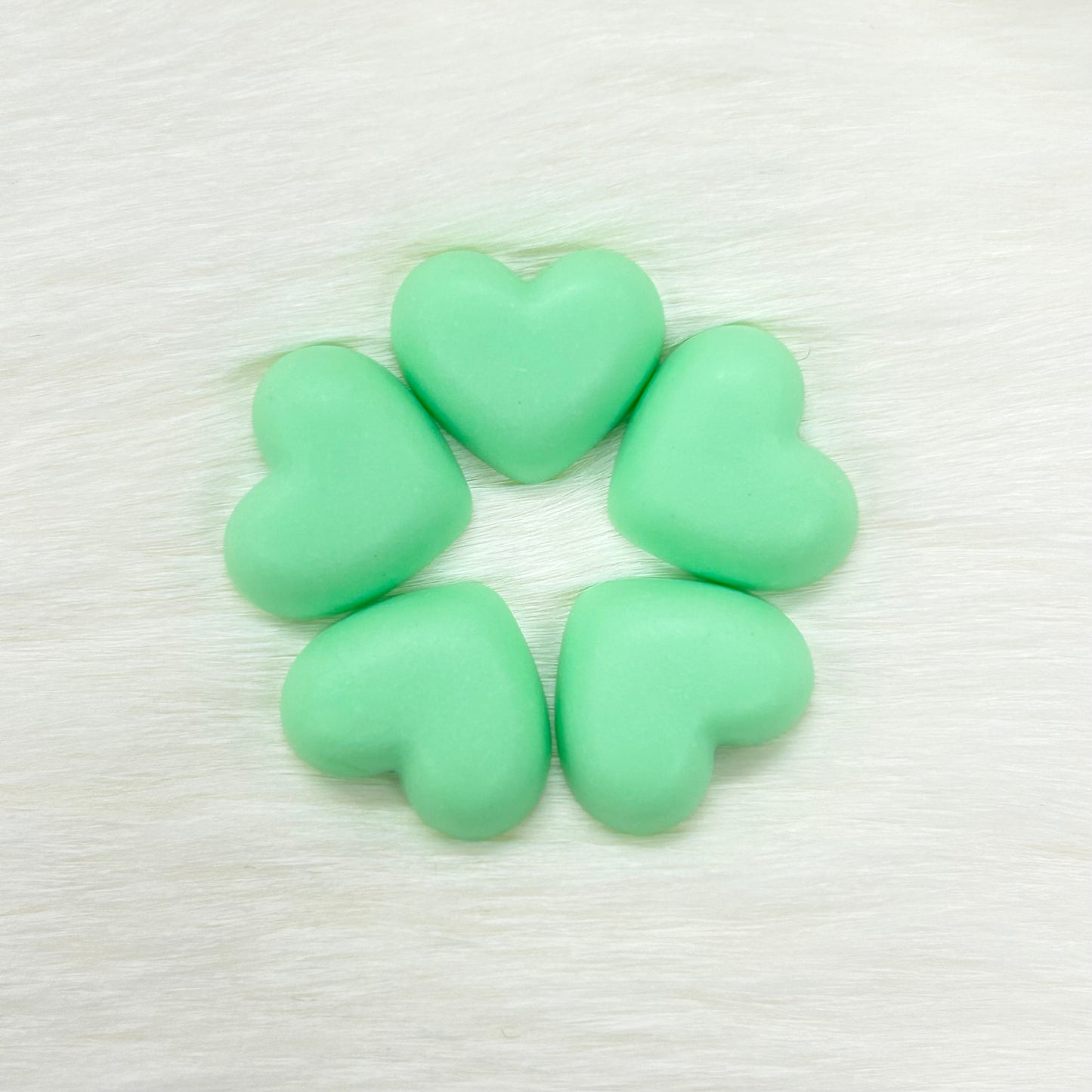 18mm Matte Hearts, Glue on, Resin Gems (Sold in Pair)