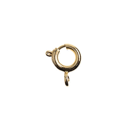 18kt Gold Plated Spring Ring Clasp 6mm 8pcs New Beader Basics Sundaylace Creations & Bling
