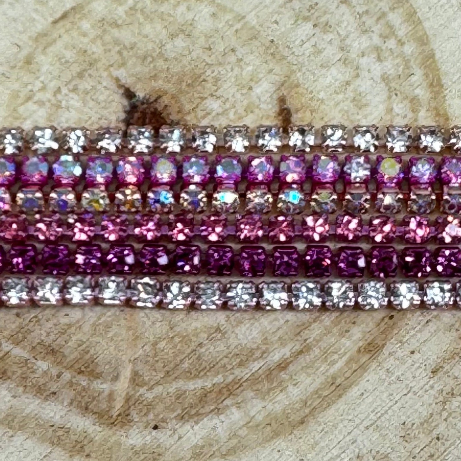 “Rosegold” 6 - Ss4 Metal Rhinestone Promotions Set Sundaylace Creations & Bling