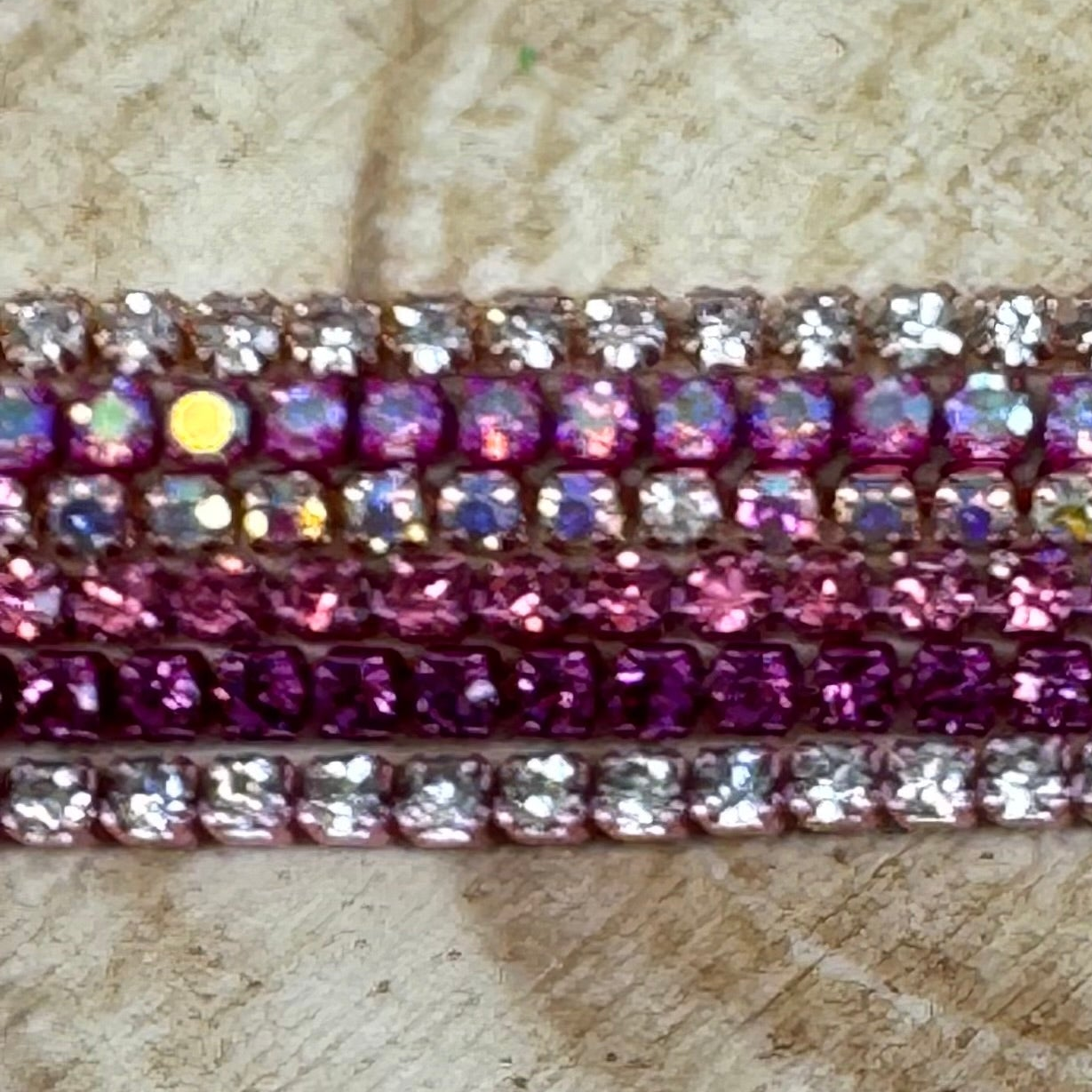 “Rosegold” Ss4 Metal Rhinestone Set 6 x 33", Bundle Promotions Sundaylace Creations & Bling
