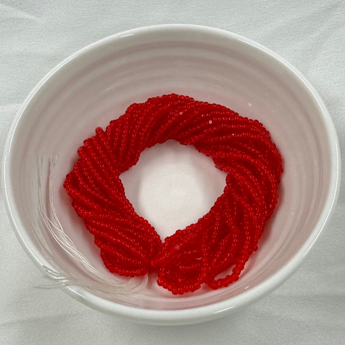 11/0 Charlotte Cut Seed Bead- Crystal Red Lined *10g Hank* India Sheen Charlotte Cut Seedbeads