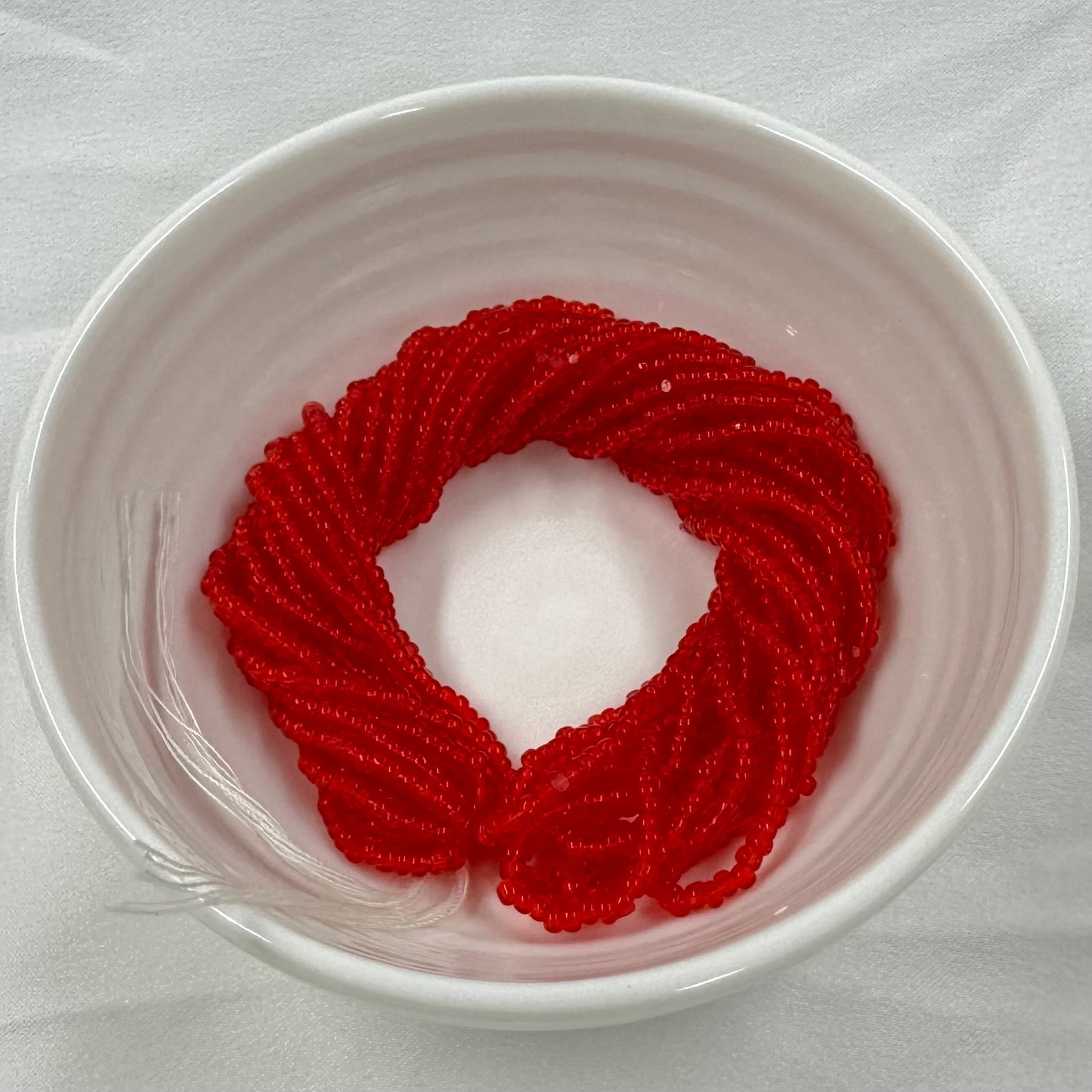 11/0 Charlotte Cut Seed Bead- Crystal Red Lined *10g Hank* India Sheen Charlotte Cut Seedbeads