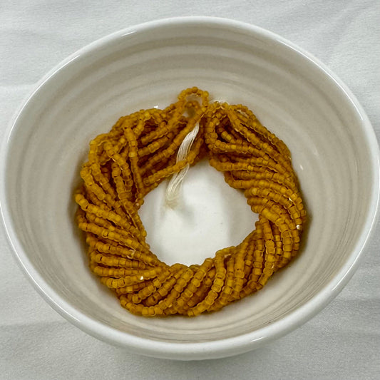 11/0 Charlotte Cut Seed Bead - Crystal Matte Light Topaz Lined  *10g Hank* India Sheen Charlotte Cut Seedbeads