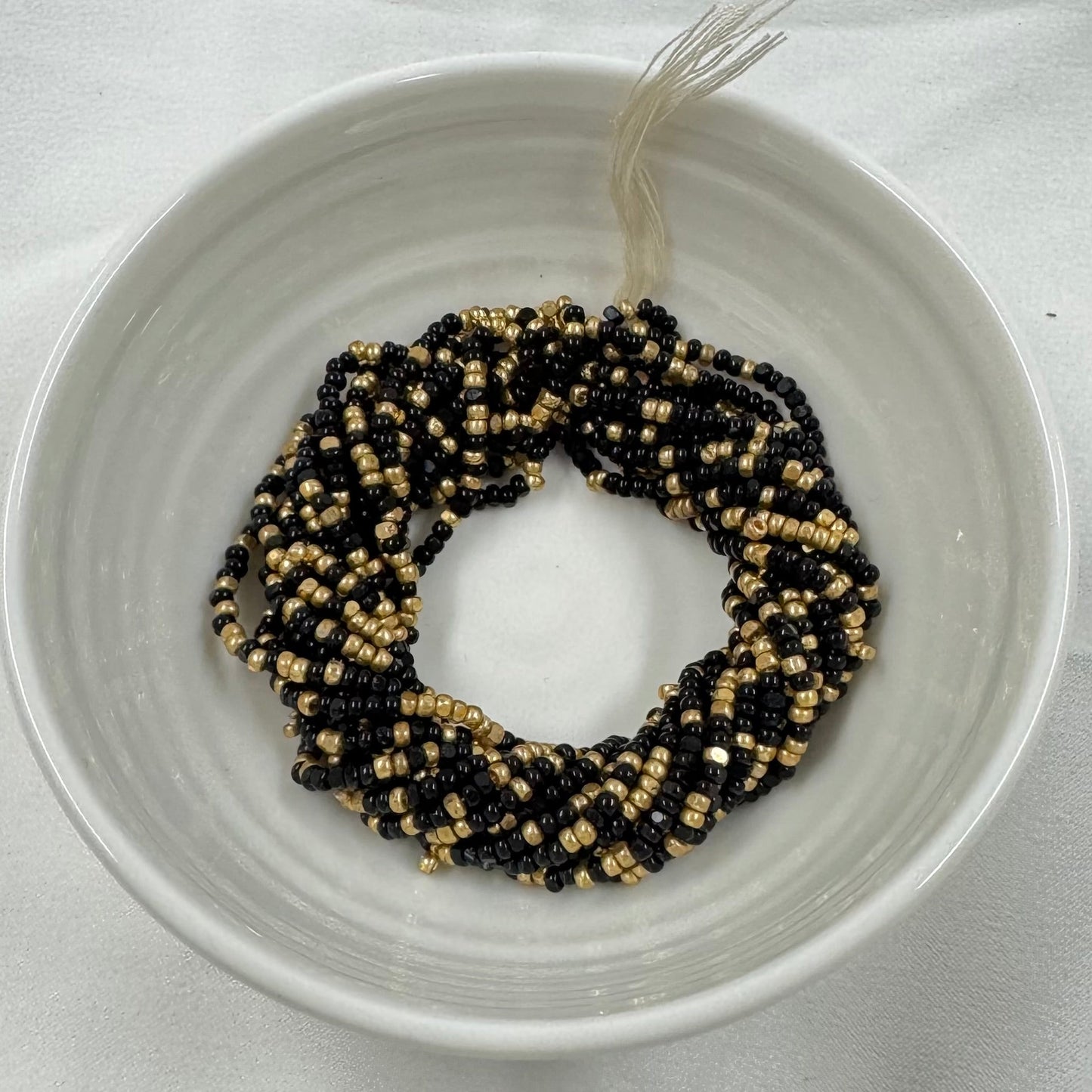 11/0 Charlotte Cut *Premium Seed Bead- Opaque Jet Black Gold Patina MIX *10g Hank* India Sheen Charlotte Cut Seedbeads