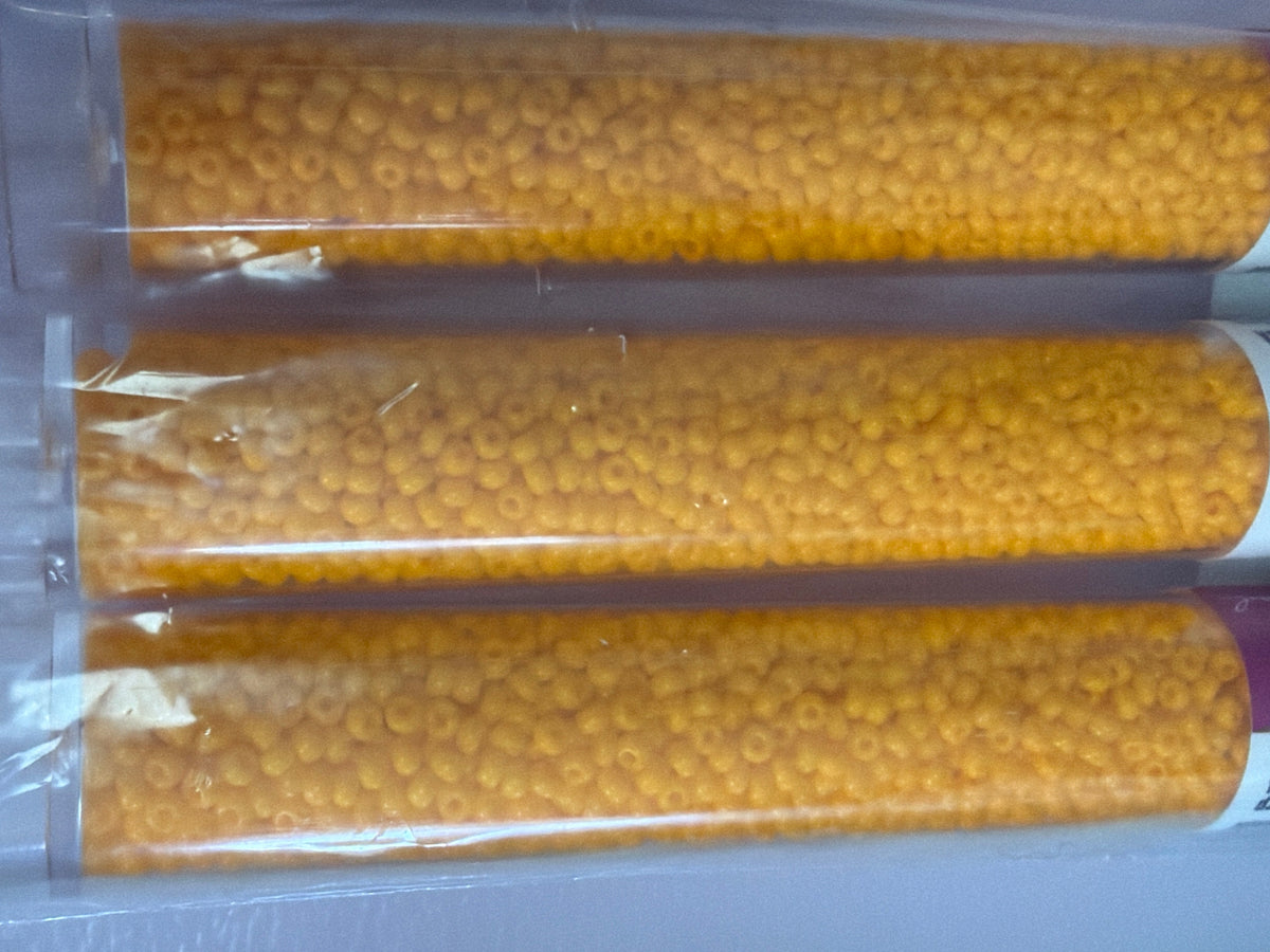 11/0 Light Orange Opaque, Preciosa Seed Bead 11/0 Preciosa Seed Beads