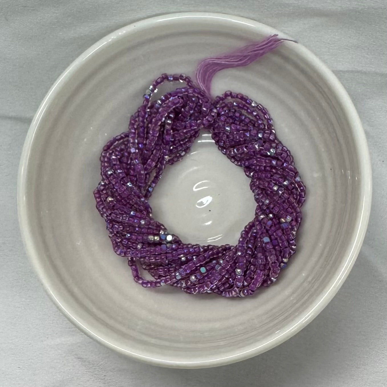 11/0 Charlotte Cut *Premium Seed Bead - Patina Neon Electric Orchid Lined Aurore Boreale  *10g Hank* India Sheen Charlotte Cut Seedbeads